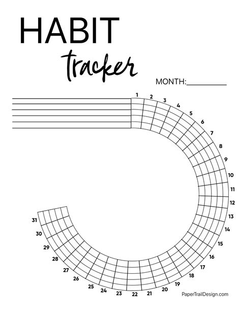 Circle Habit Tracker Printable Free